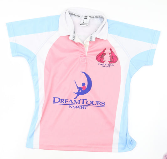 Team Colours Ltd Womens Pink   Basic T-Shirt Size S