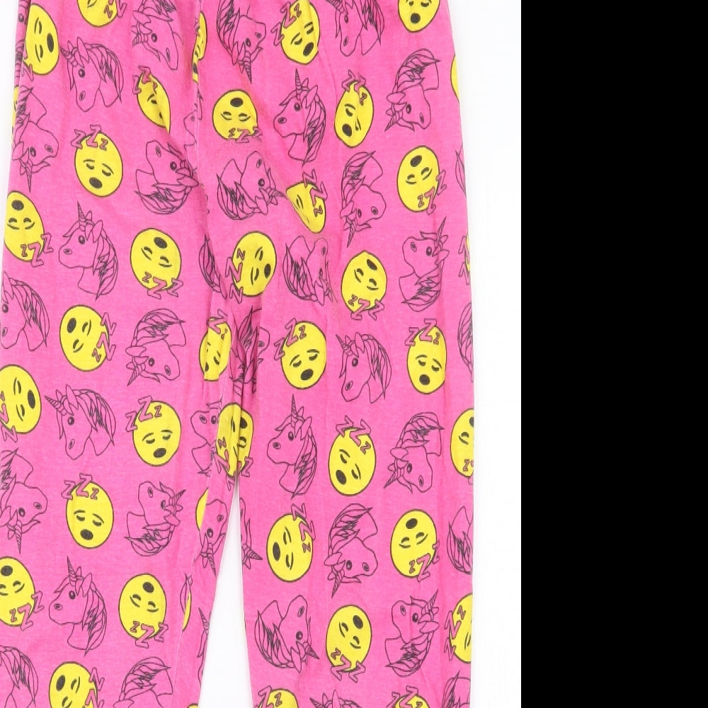 George Girls Pink Geometric  Capri Pyjama Pants Size 9-10 Years