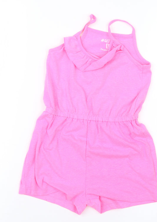 F&F Girls Pink   Playsuit One-Piece Size 5-6 Years