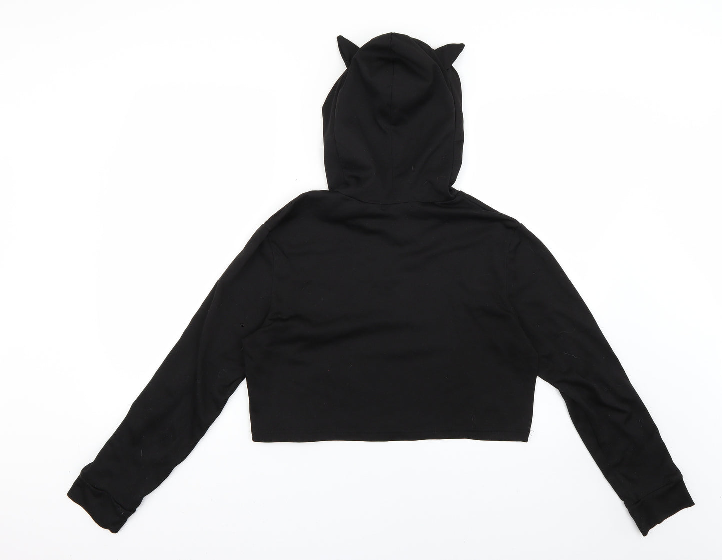 Fancyqube Womens Black   Pullover Hoodie Size S