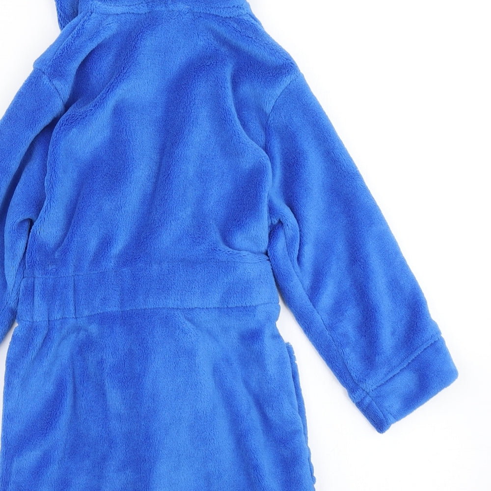 Evertone Boys Blue Solid Fleece  Robe Size 2-3 Years