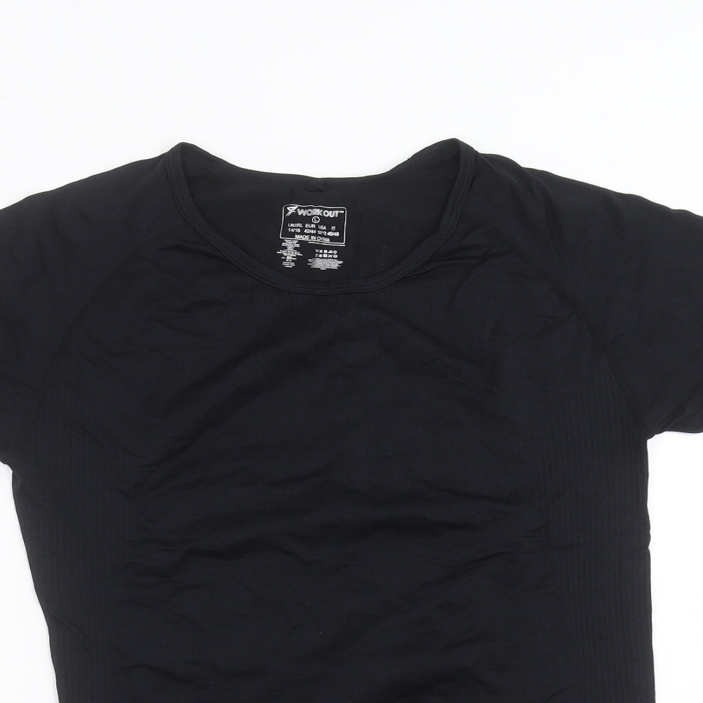 Primark Womens Black   Basic T-Shirt Size 14