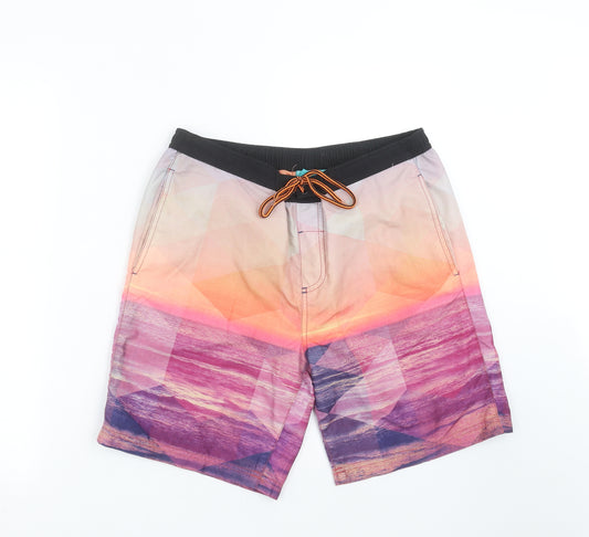 Cedar Wood State Mens Multicoloured   Bermuda Shorts Size M - Tropical print