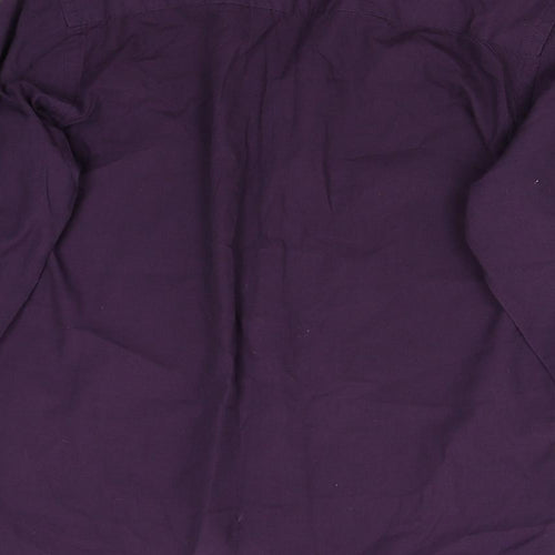 B&W Mens Purple    Button-Up Size 15
