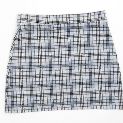 F&F Girls Blue Check  Mini Skirt Size 10-11 Years