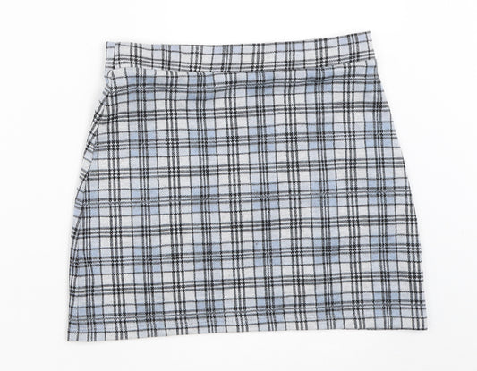 F&F Girls Blue Check  Mini Skirt Size 10-11 Years