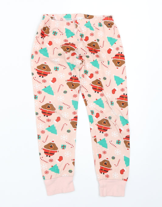 George Girls Pink Solid  Top Pyjama Pants Size 5-6 Years  - christmas