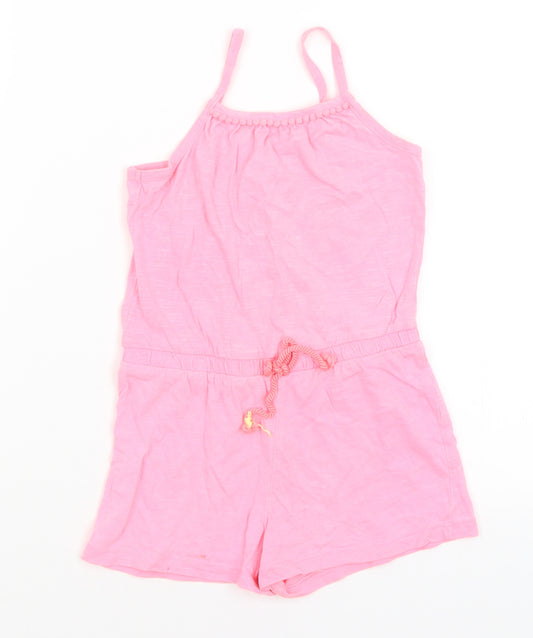 Pep & Co Girls Pink   Playsuit One-Piece Size 5-6 Years