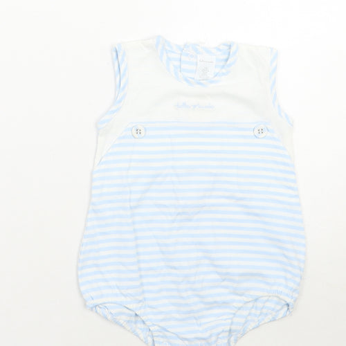 Tutto Piccolo Baby Blue Striped  Babygrow One-Piece Size 12 Months