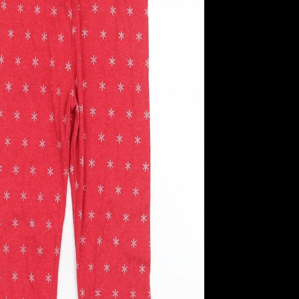 Primark Girls Red Geometric   Pyjama Pants Size 9-10 Years