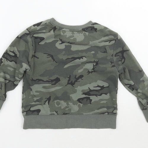 NEXT Boys Green Camouflage  Pullover Jumper Size 3 Years