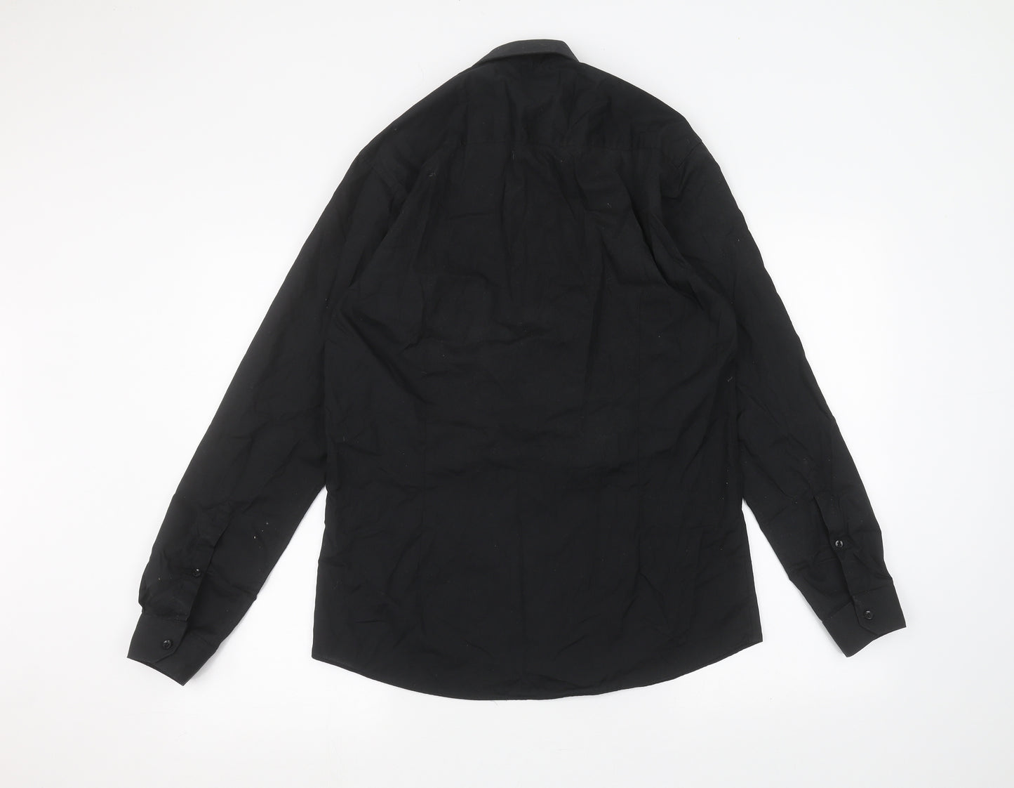 Cedar Wood State Mens Black    Dress Shirt Size 15.5