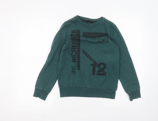 George Boys Green   Pullover Jumper Size 9-10 Years