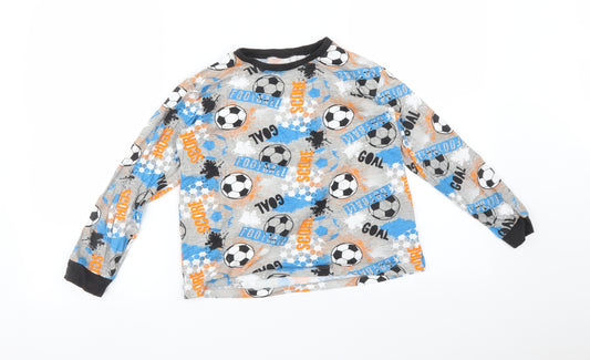Preworn Boys Multicoloured Geometric   Pyjama Top Size 11-12 Years