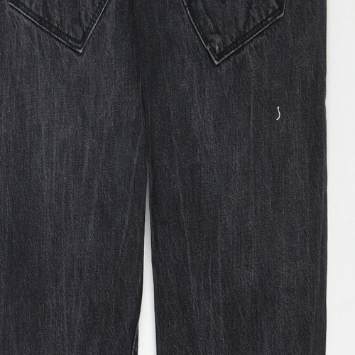 Fornarina Womens Black  Denim Straight Jeans Size 27 L34 in