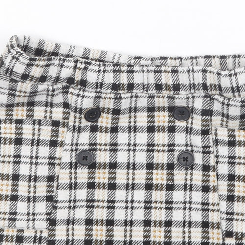 F&F Girls Beige Check  Straight & Pencil Skirt Size 6-7 Years