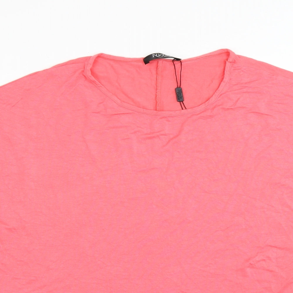Nicole Womens Pink   Basic T-Shirt Size M