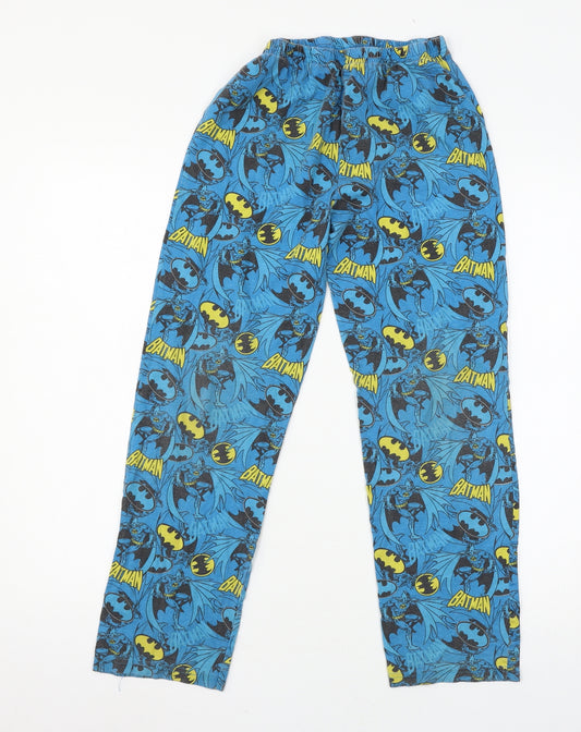 Primark Boys Blue Geometric Jersey  Pyjama Pants Size 10-11 Years  - Batman