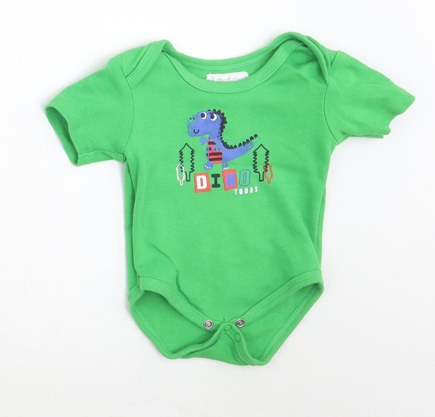 Pitter Patter Boys Green   Babygrow One-Piece Size 0-3 Months