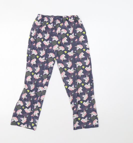 Primark Girls Blue    Pyjama Pants Size 9-10 Years  - Unicorn Print
