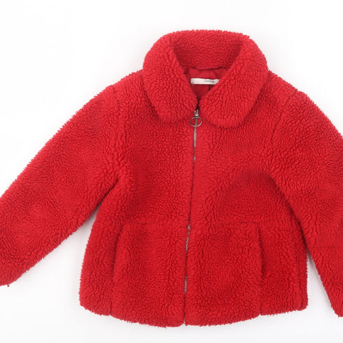George Girls Red   Jacket  Size 4-5 Years