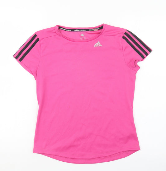 adidas Womens Pink   Basic T-Shirt Size 8