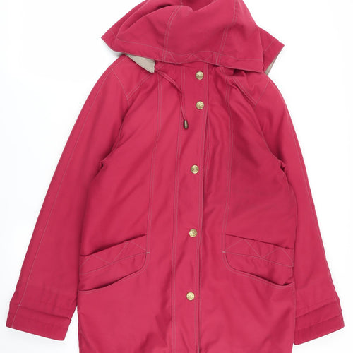 telemac Mens Red   Overcoat Coat Size S
