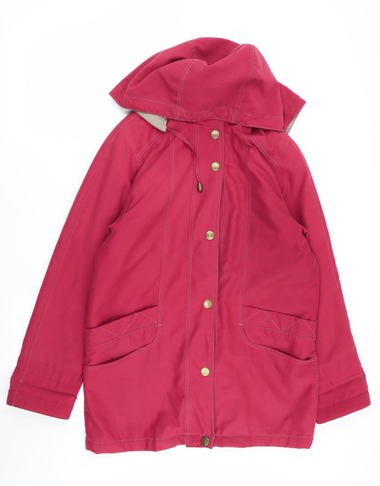 telemac Mens Red   Overcoat Coat Size S