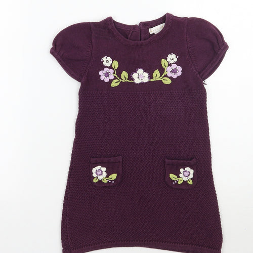 Maggie & Zoe Girls Purple Floral  A-Line  Size 4 Years