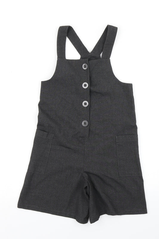 George Girls Grey   Playsuit One-Piece Size 5-6 Years