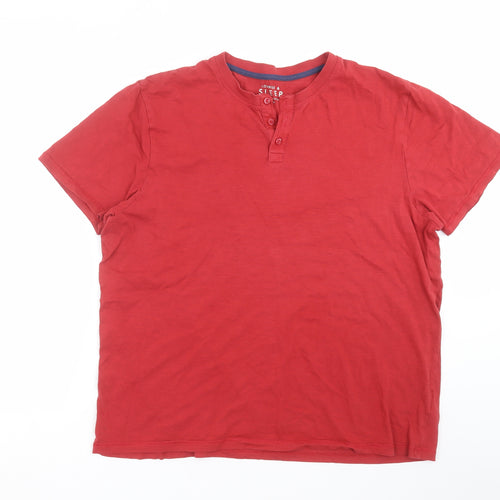 Debenhams Mens Red Solid   Pyjama Top Size L