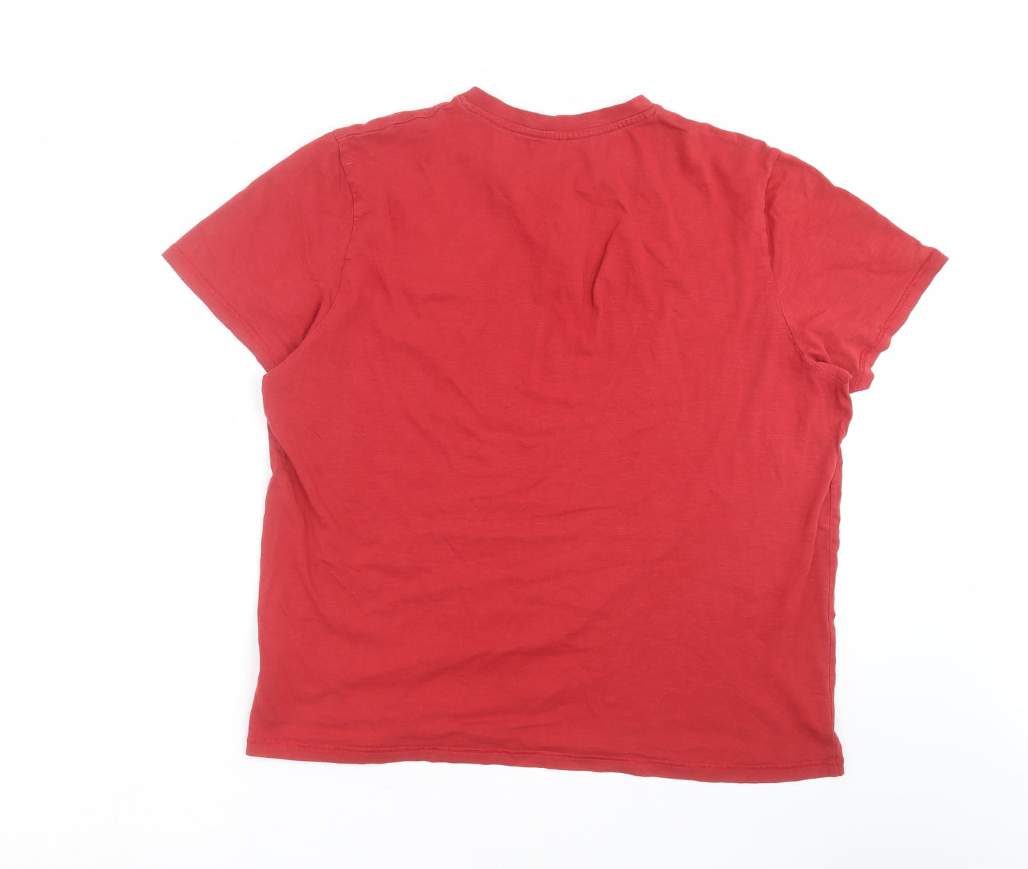 Debenhams Mens Red Solid   Pyjama Top Size L