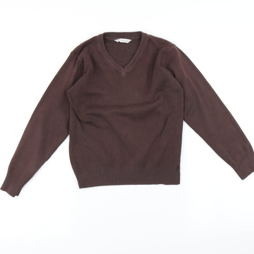 Marks and Spencer Boys Brown   Pullover Jumper Size 7-8 Years