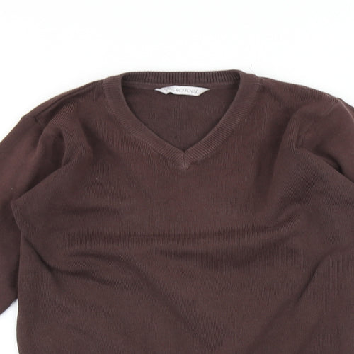 Marks and Spencer Boys Brown   Pullover Jumper Size 7-8 Years