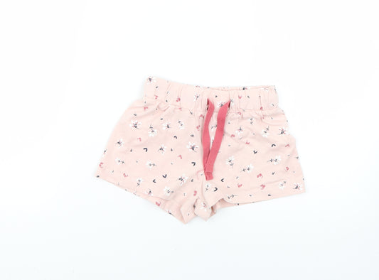 Matalan Girls Pink Geometric  Cut-Off Shorts Size 6 Years