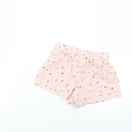 Matalan Girls Pink Geometric  Cut-Off Shorts Size 6 Years