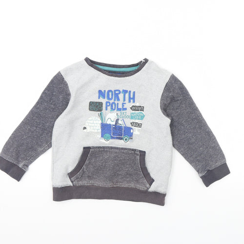 TU Boys Grey   Pullover Jumper Size 3 Years  - Northpole