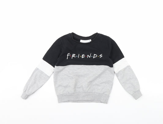 FRIENDS  Boys Grey   Pullover Jumper Size 7 Years