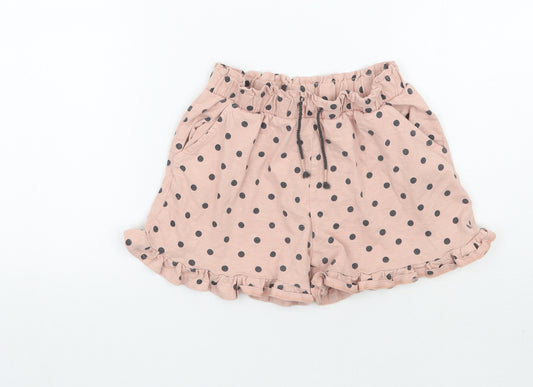 TU Girls Pink Polka Dot  Sweat Shorts Size 11 Years