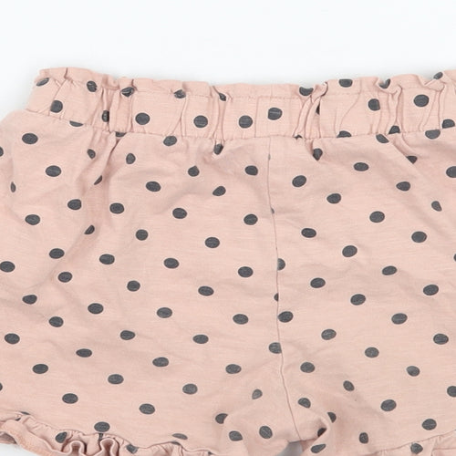 TU Girls Pink Polka Dot  Sweat Shorts Size 11 Years