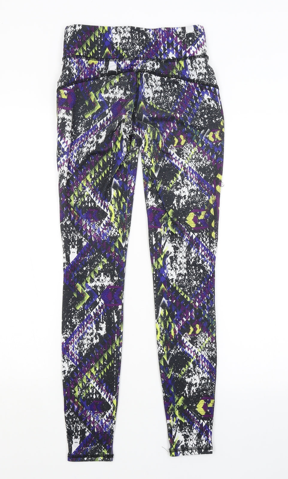 New Look Womens Multicoloured Argyle/Diamond  Compression Leggings Size XS L28 in