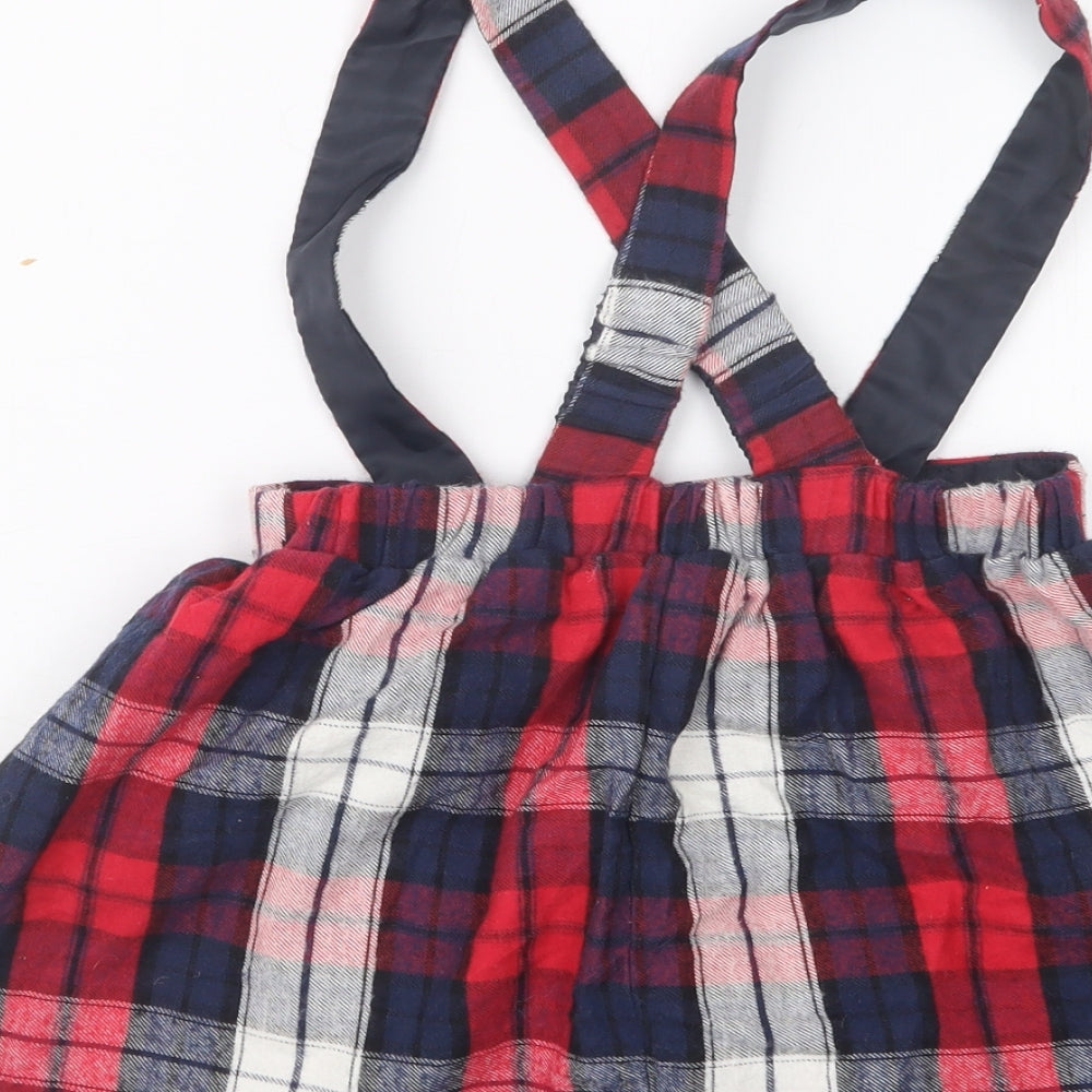 George Girls Red Check  A-Line Skirt Size 2-3 Years