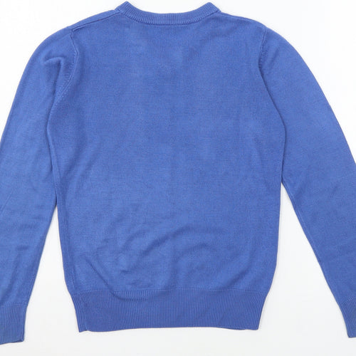 Marks and Spencer Boys Blue  Jersey Pullover Jumper Size 6-7 Years