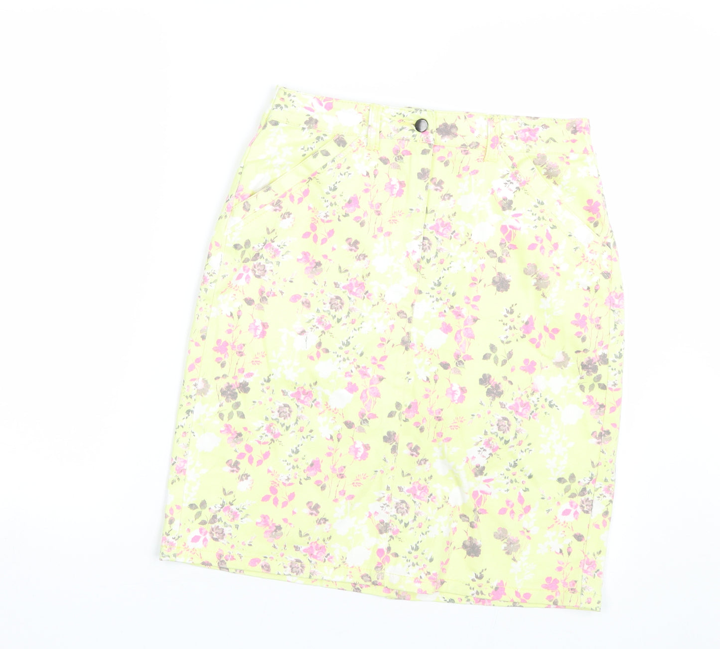 ANNE WEYBURN Womens Multicoloured Floral  Bandage Skirt Size 10