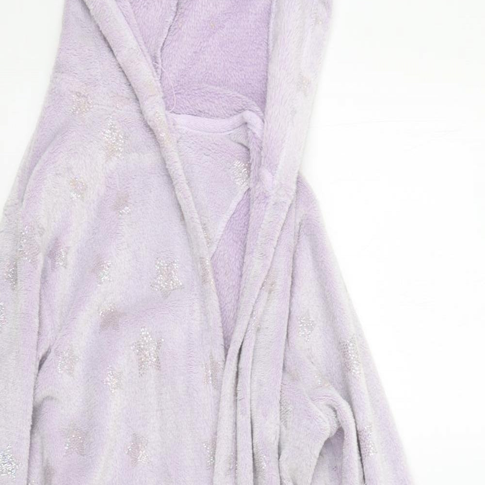 TU Girls Purple   Kimono Robe Size 9-10 Years  - Star Print