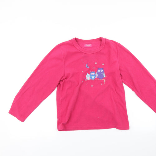 Primark Girls Pink    Pyjama Top Size 11-12 Years  - Owls