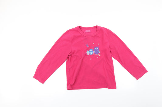 Primark Girls Pink    Pyjama Top Size 11-12 Years  - Owls