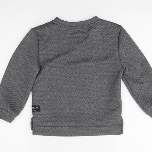 Primark Boys Grey   Pullover Jumper Size 5-6 Years