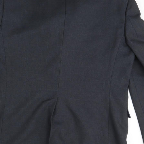 Preworn Mens Grey  Rayon Jacket Blazer Size 42  - Shoulder Pads