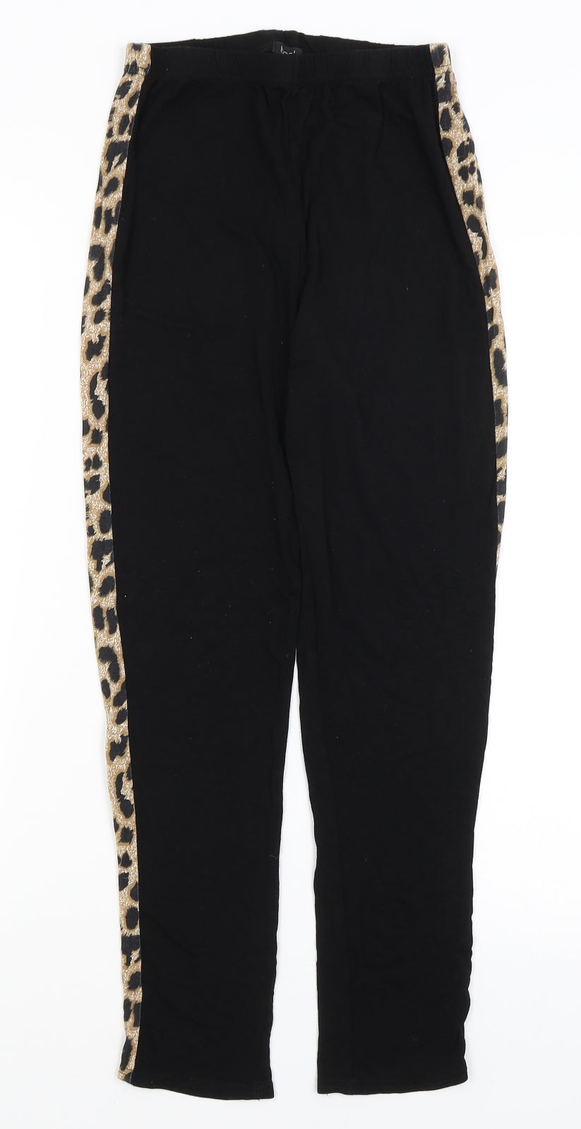 Boohoo Womens Black   Capri Leggings Size 10 L24 in